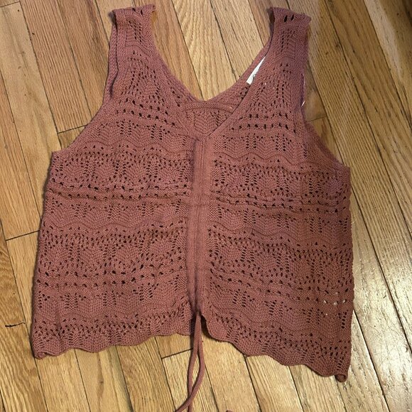 Jessica Simpson Women's V-Neck Sweater in Rust - Picture 1 of 2